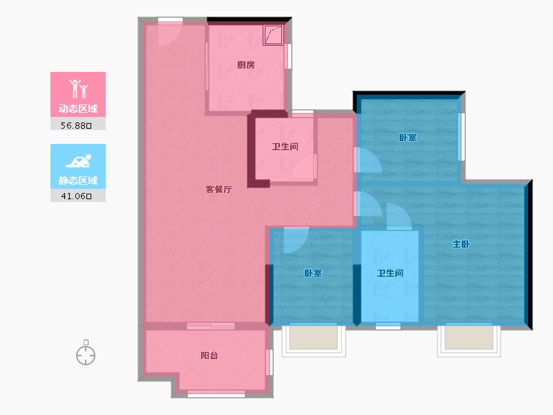 广东省-广州市-保利拾光年-87.00-户型库-动静分区