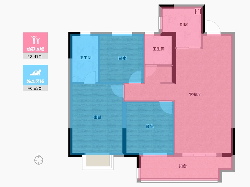 江西省-南昌市-南昌旭辉中心-83.99-户型库-动静分区