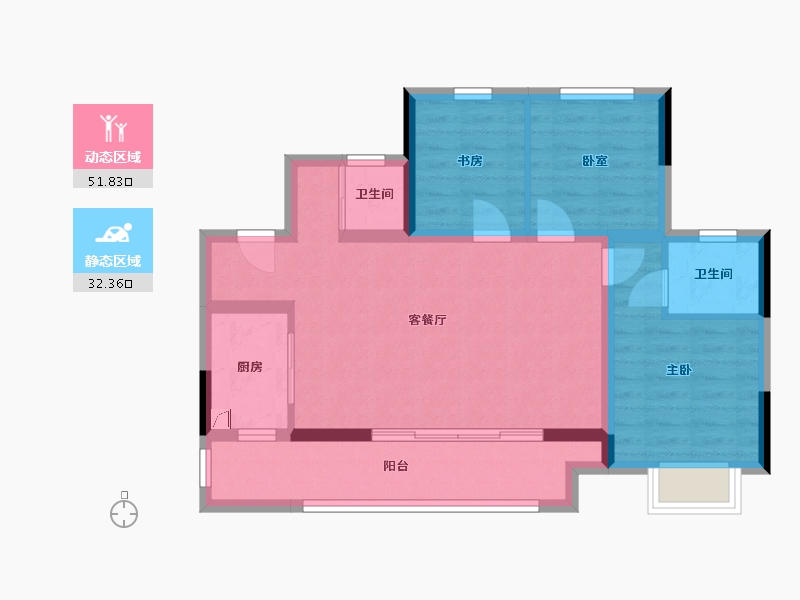 重庆-重庆市-中建南宸玖樾-100.00-户型库-动静分区