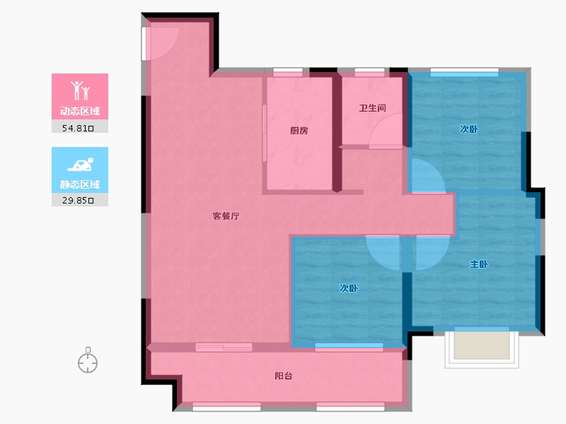 安徽省-合肥市-翡丽东方-75.20-户型库-动静分区