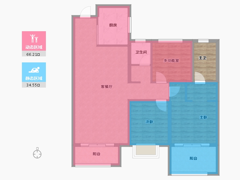 山西省-太原市-太原绿地新里城-95.26-户型库-动静分区