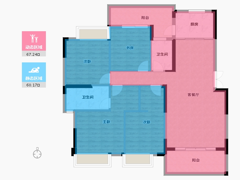 广西壮族自治区-南宁市-四季绿洲-115.30-户型库-动静分区