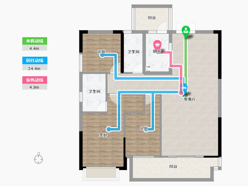 广西壮族自治区-南宁市-振宁星光广场-113.95-户型库-动静线