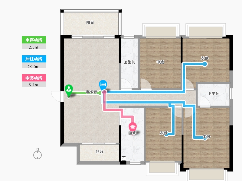 广西壮族自治区-南宁市-振宁星光广场-112.72-户型库-动静线