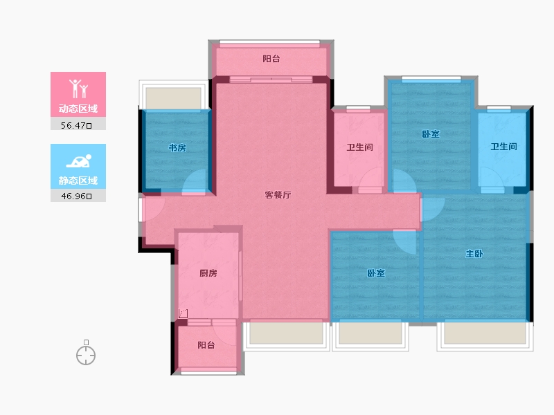 广东省-佛山市-华侨城云邸星悦-92.01-户型库-动静分区