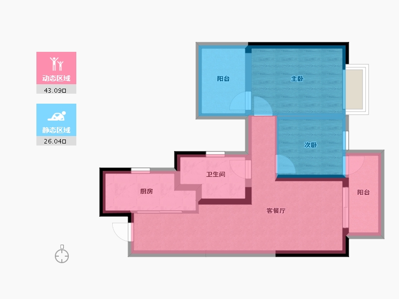 广西壮族自治区-南宁市-南宁锦樾府-60.40-户型库-动静分区