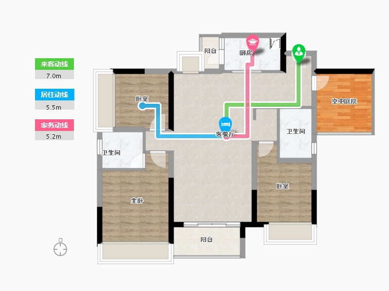 广东省-佛山市-三水冠军城-90.00-户型库-动静线