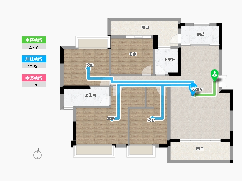 广西壮族自治区-南宁市-四季绿洲-118.25-户型库-动静线