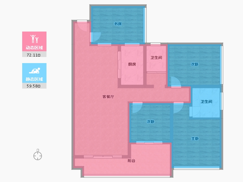 贵州省-黔东南苗族侗族自治州-中心嘉园-110.00-户型库-动静分区