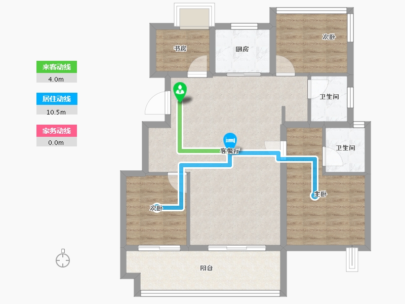 安徽省-合肥市-北城正荣府-85.01-户型库-动静线