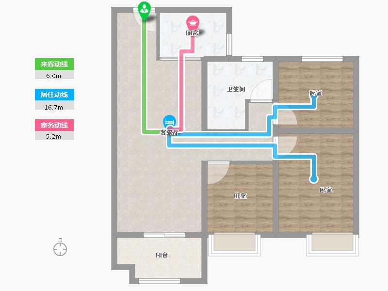 甘肃省-兰州市-碧桂园公园上城-94.81-户型库-动静线