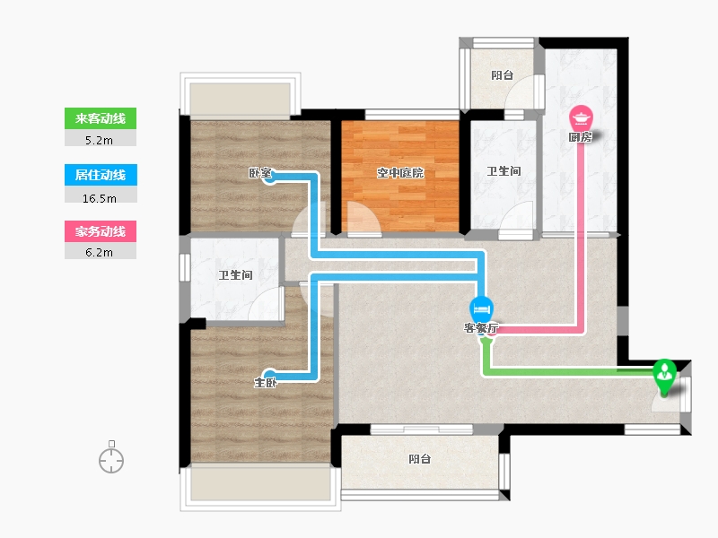 广东省-佛山市-三水冠军城-76.94-户型库-动静线