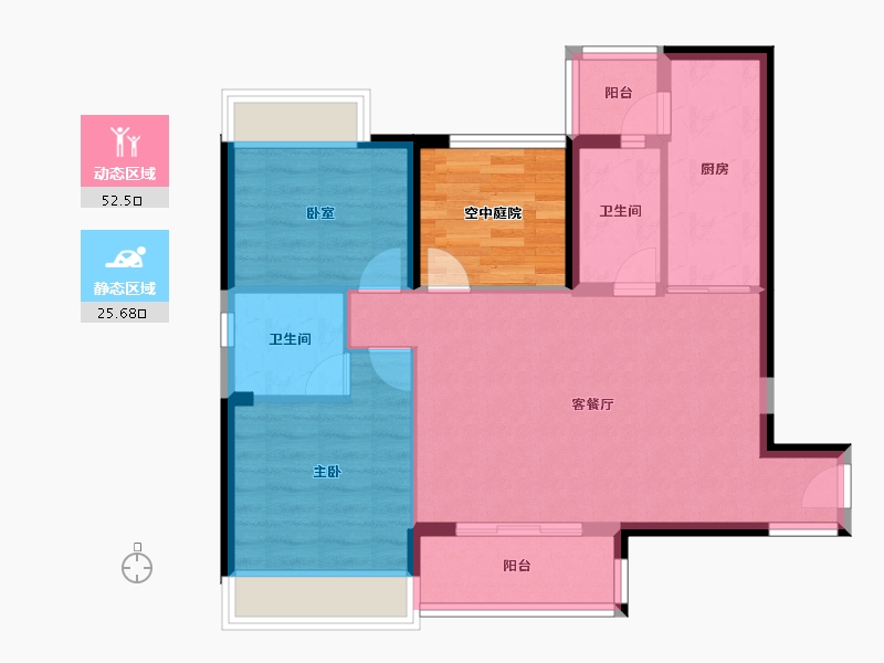 广东省-佛山市-三水冠军城-76.94-户型库-动静分区