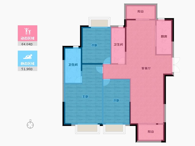 广西壮族自治区-南宁市-振宁星光广场-106.63-户型库-动静分区