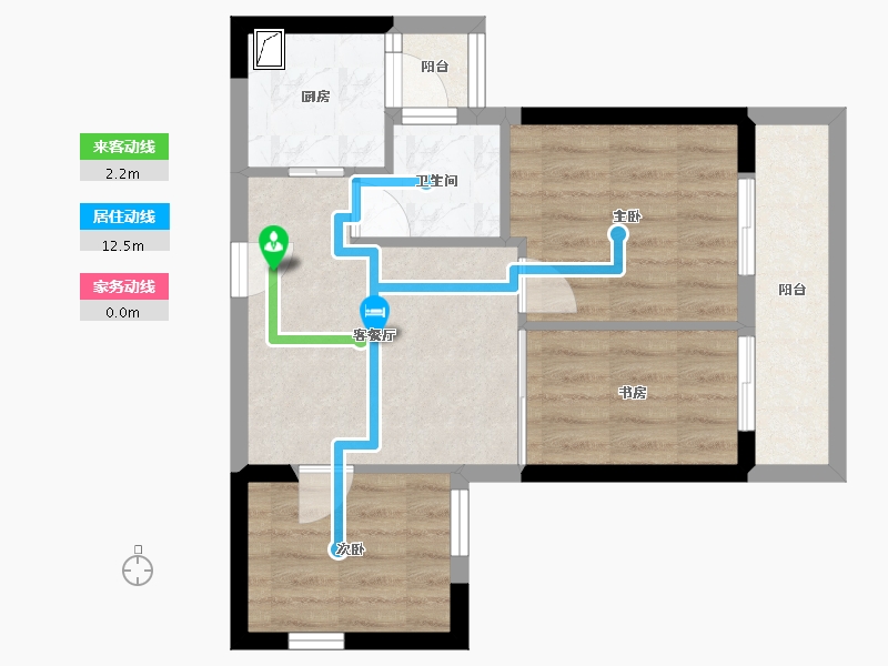 广西壮族自治区-南宁市-人和公园溪府-49.05-户型库-动静线