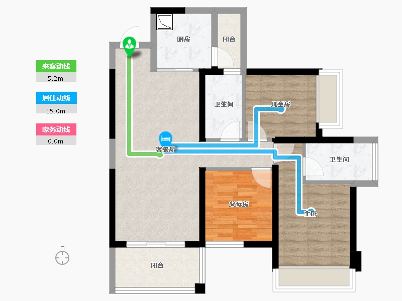 广西壮族自治区-南宁市-南宁宝能城-78.70-户型库-动静线