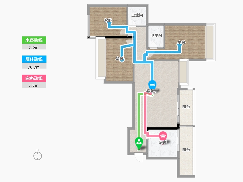 四川省-成都市-美泉悦府-110.00-户型库-动静线