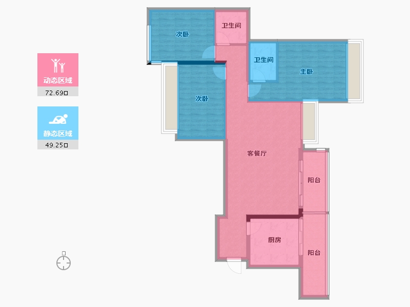 四川省-成都市-美泉悦府-110.00-户型库-动静分区