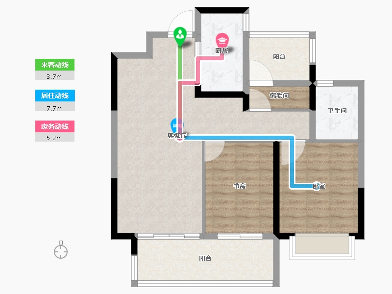 安徽省-合肥市-高速时代御府-83.45-户型库-动静线