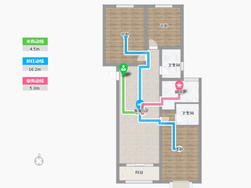 山西省-太原市-纳丹堡-98.40-户型库-动静线