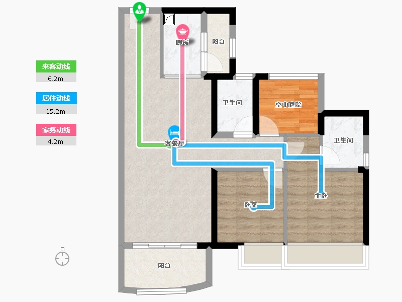 广东省-佛山市-三水冠军城-75.35-户型库-动静线