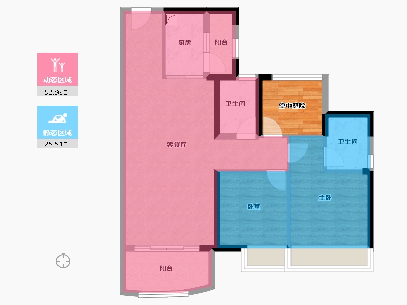 广东省-佛山市-三水冠军城-75.35-户型库-动静分区