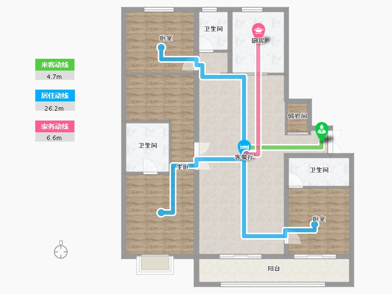 山西省-太原市-金地·卿云台-137.43-户型库-动静线