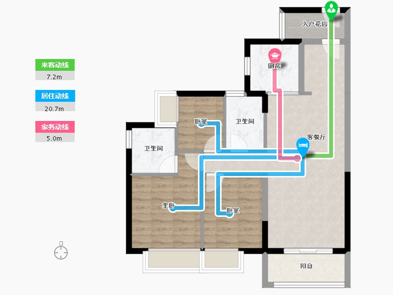 广东省-广州市-广州时代印记-75.46-户型库-动静线