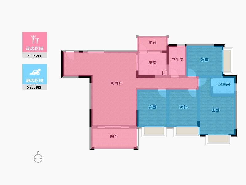 四川省-宜宾市-东湖半岛-116.00-户型库-动静分区