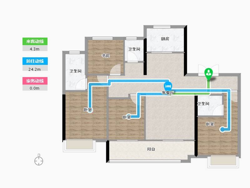 甘肃省-兰州市-兰州绿地全球贸易港-116.80-户型库-动静线