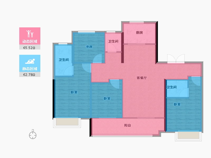 甘肃省-兰州市-兰州绿地全球贸易港-116.80-户型库-动静分区