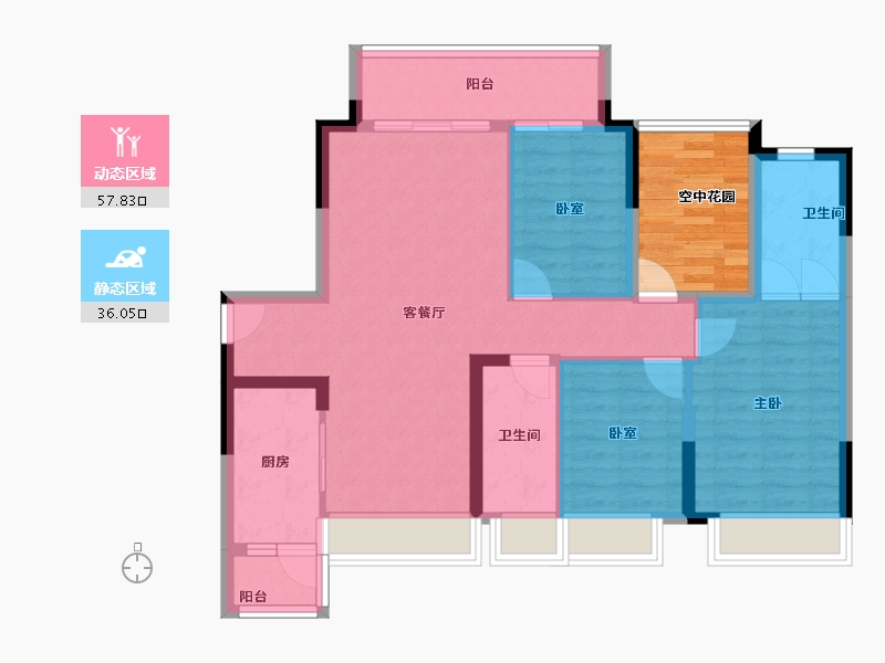 广东省-佛山市-中交白兰春晓-91.24-户型库-动静分区