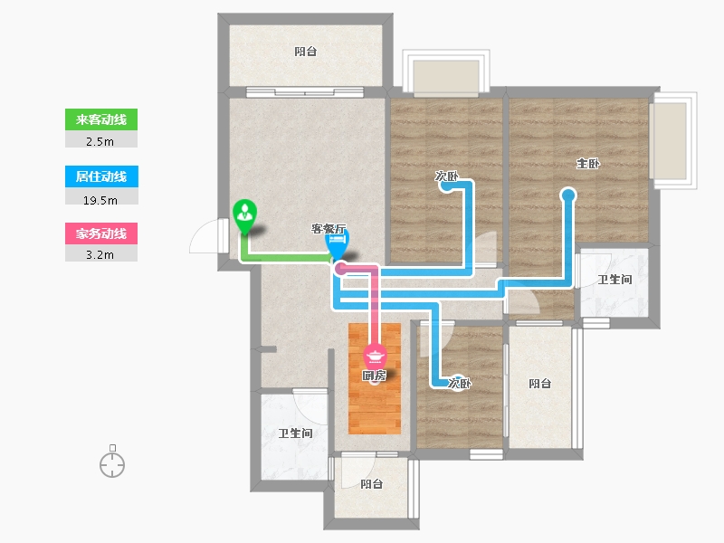 广西壮族自治区-南宁市-振宁星光广场-74.44-户型库-动静线