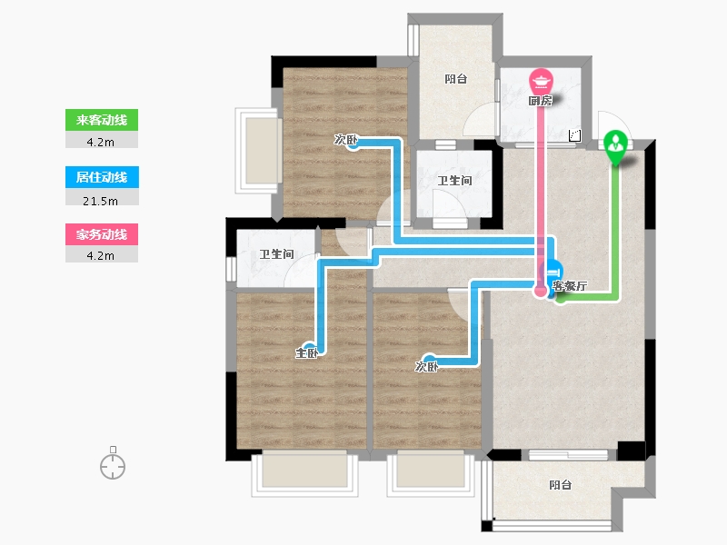 广西壮族自治区-南宁市-振宁星光广场-77.14-户型库-动静线