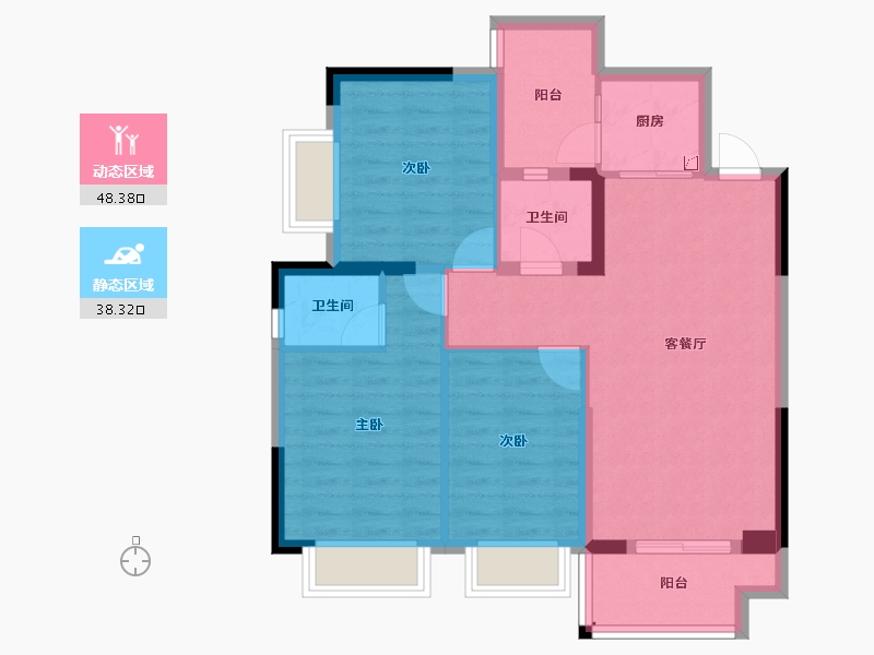 广西壮族自治区-南宁市-振宁星光广场-77.14-户型库-动静分区