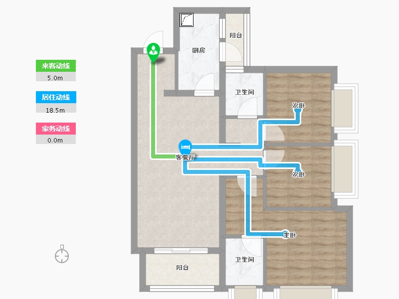 贵州省-贵阳市-龙湖·景粼天著-75.50-户型库-动静线