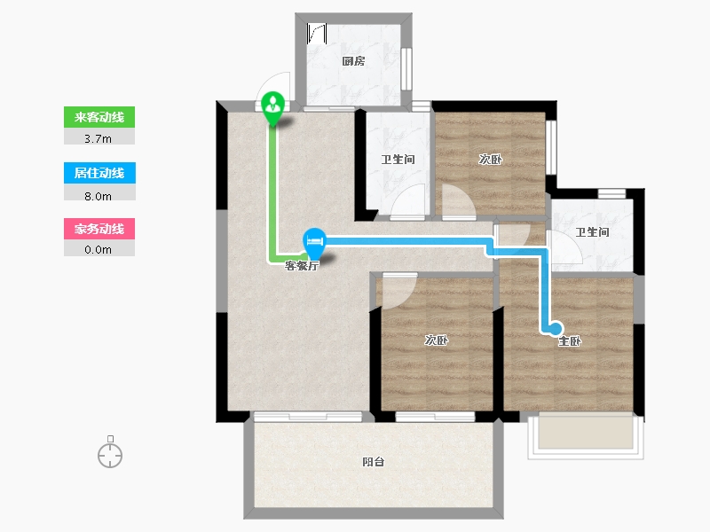 广西壮族自治区-南宁市-人和公园溪府-72.23-户型库-动静线