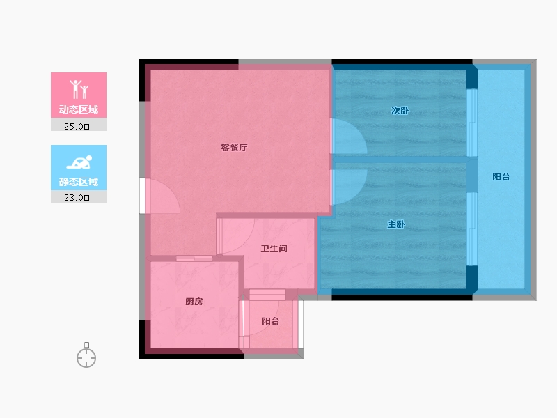 广西壮族自治区-南宁市-人和公园溪府-42.64-户型库-动静分区