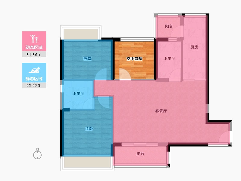 广东省-佛山市-三水冠军城-75.65-户型库-动静分区