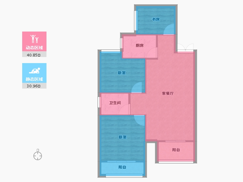 甘肃省-兰州市-西固人家御园-64.93-户型库-动静分区