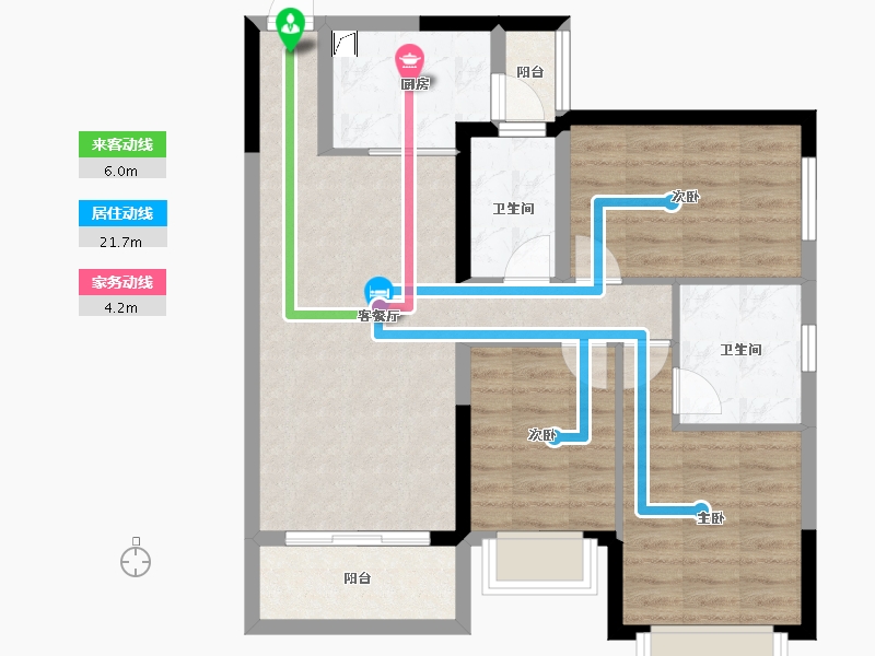 广西壮族自治区-南宁市-汉军冠江台-77.23-户型库-动静线