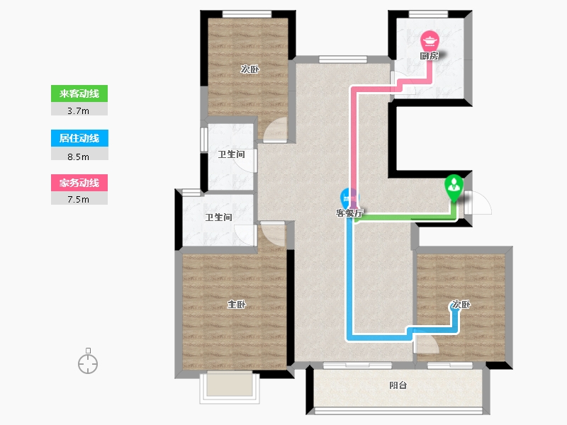 甘肃省-兰州市-瑞辰金悦府-97.12-户型库-动静线