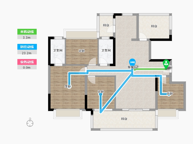 贵州省-毕节市-麒龙香林美域-119.00-户型库-动静线