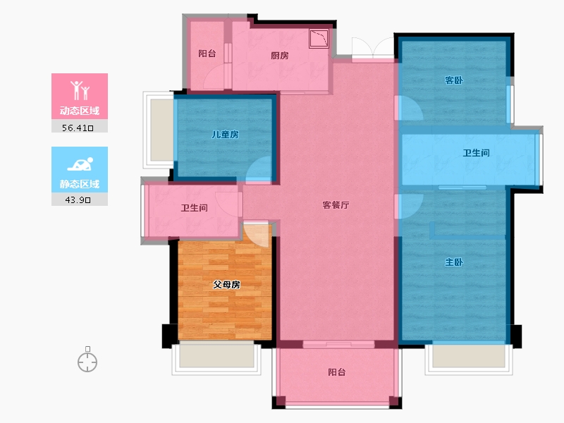 广西壮族自治区-南宁市-南宁宝能城-98.53-户型库-动静分区