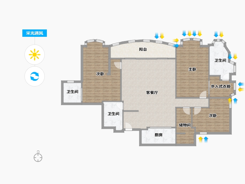 广东省-广州市-豪丰阁-212.00-户型库-采光通风