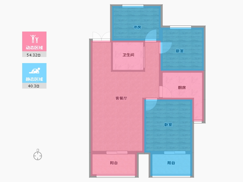 甘肃省-兰州市-西固人家御园-84.00-户型库-动静分区