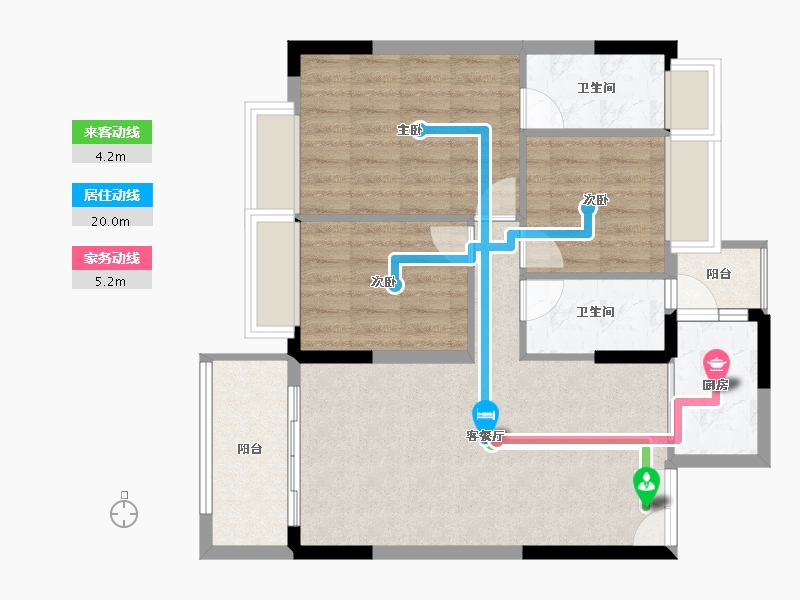 广东省-惠州市-丽日湖逸家园二期-77.29-户型库-动静线