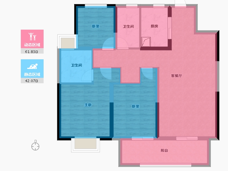 江苏省-徐州市-大华潘安湖首府-92.42-户型库-动静分区