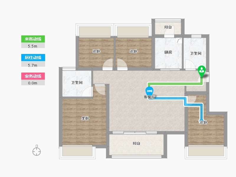 四川省-成都市-金成德信锦绣天成-88.38-户型库-动静线