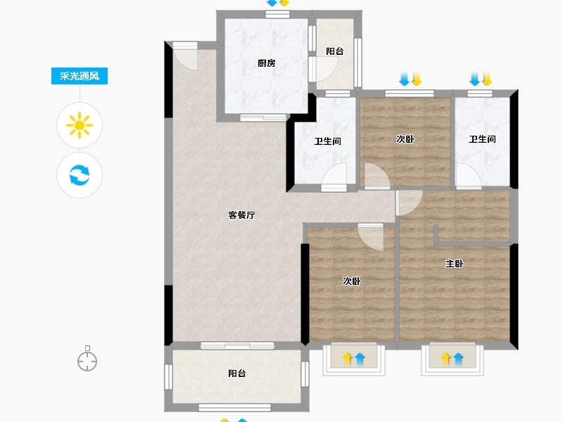 江苏省-徐州市-徐州潘安湖生态小镇-99.12-户型库-采光通风